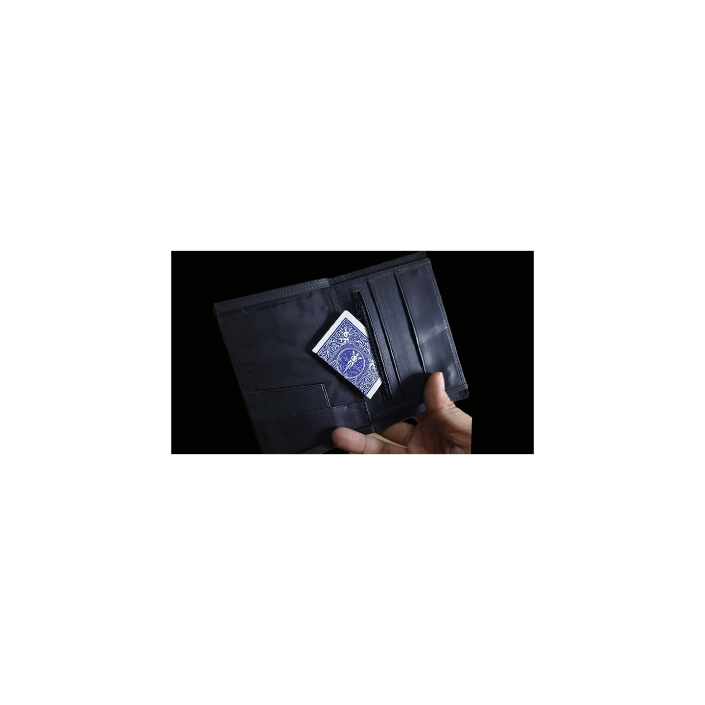 Mini Bombshell Wallet (Black Smooth) by CAHYO