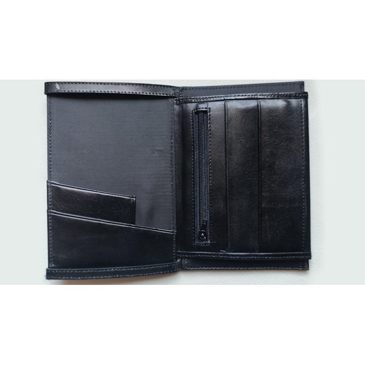 Mini Bombshell Wallet (Black Smooth) by CAHYO