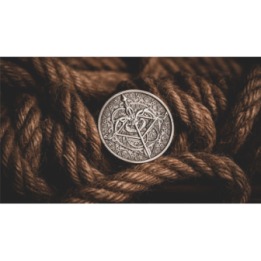 BOW AND ARROW COIN SILVER ( Gimmick and Online Instructions) by Bacon Magic