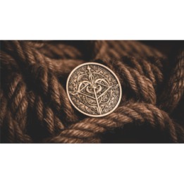 BOW AND ARROW COIN GOLD (Gimmick and Online Instructions) by Bacon Magic