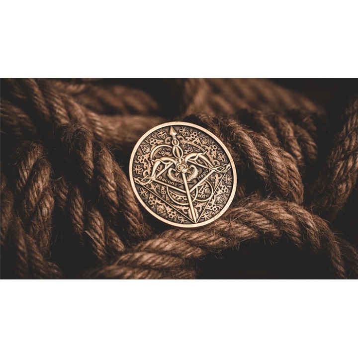 BOW AND ARROW COIN GOLD (Gimmick and Online Instructions) by Bacon Magic