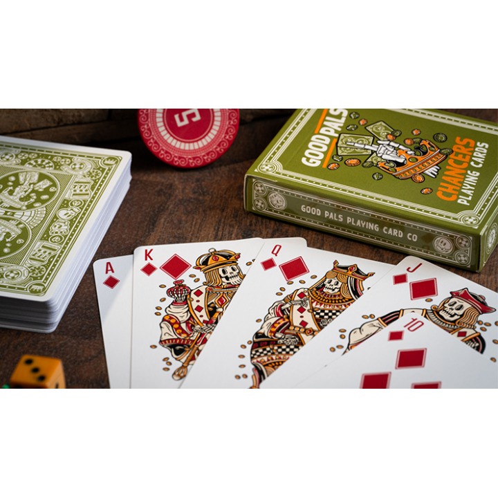 Chancers V3 Green (Marked) Playing Cards by Good Pals