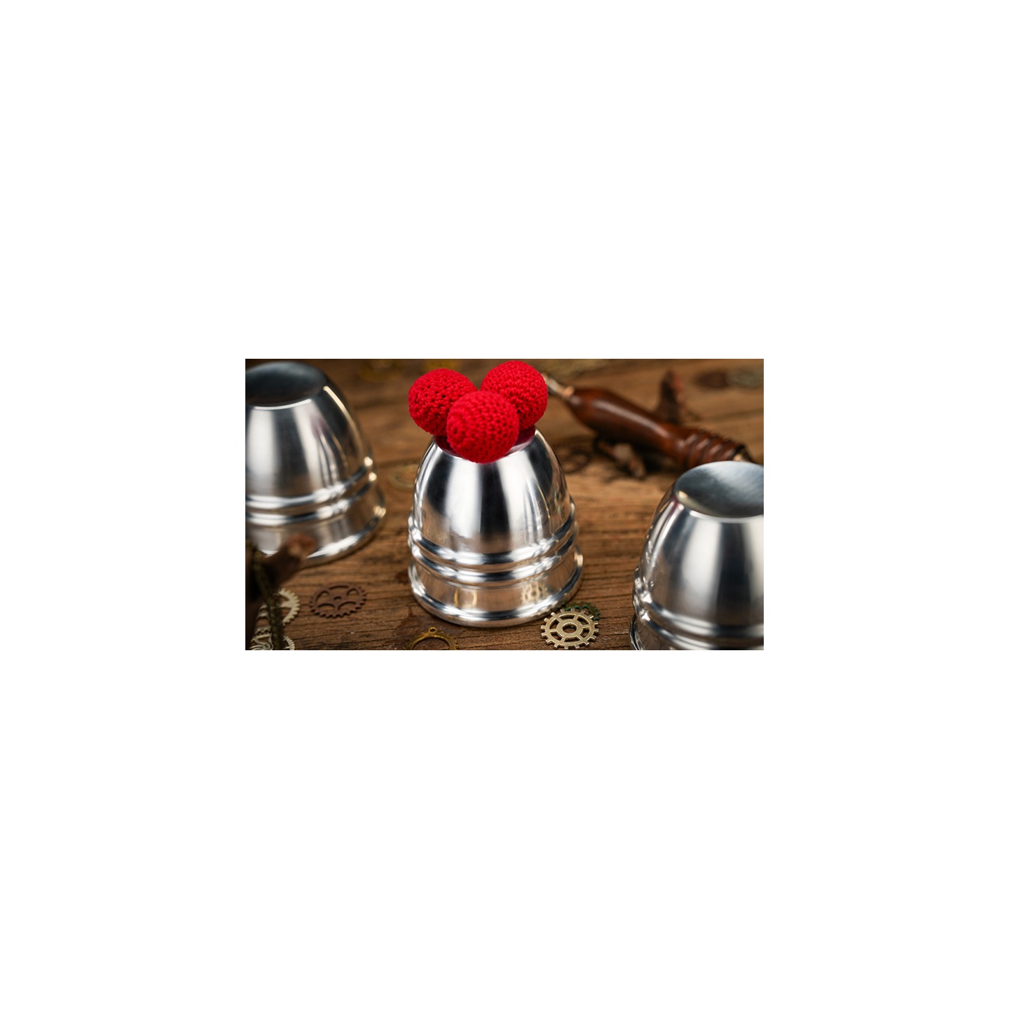 Aluminum Alloy Cups and Balls Set by TCC Magic