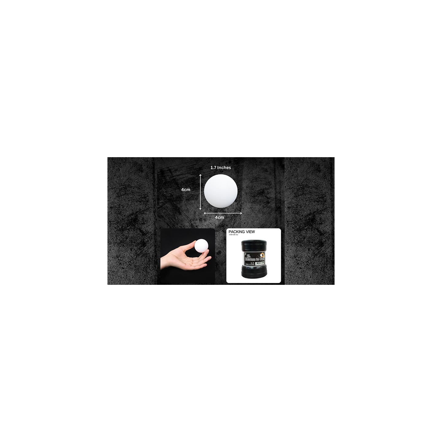 Return Ball (White, 1.7") by JL Magic