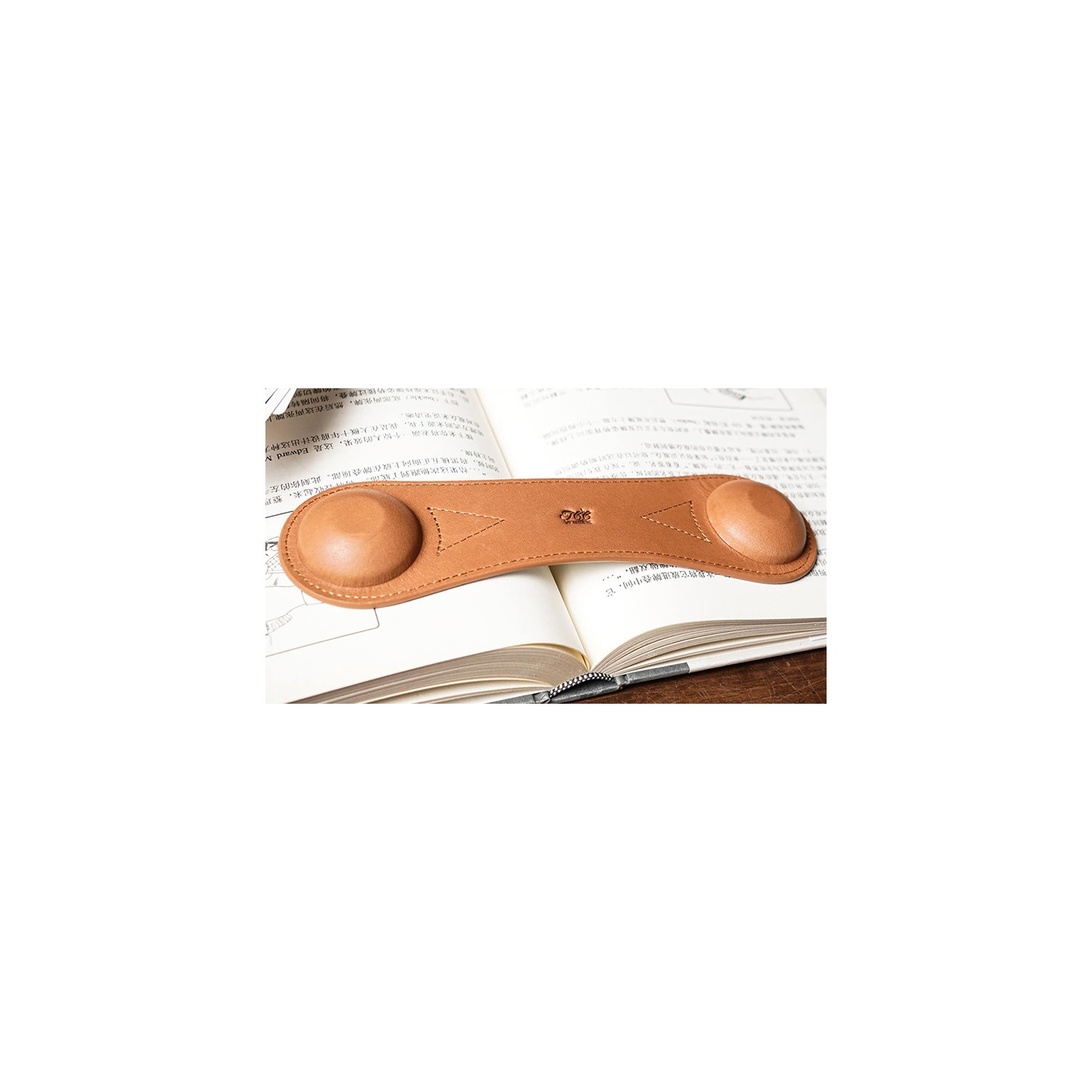 Leather Book Weight (Brown) by TCC Presents