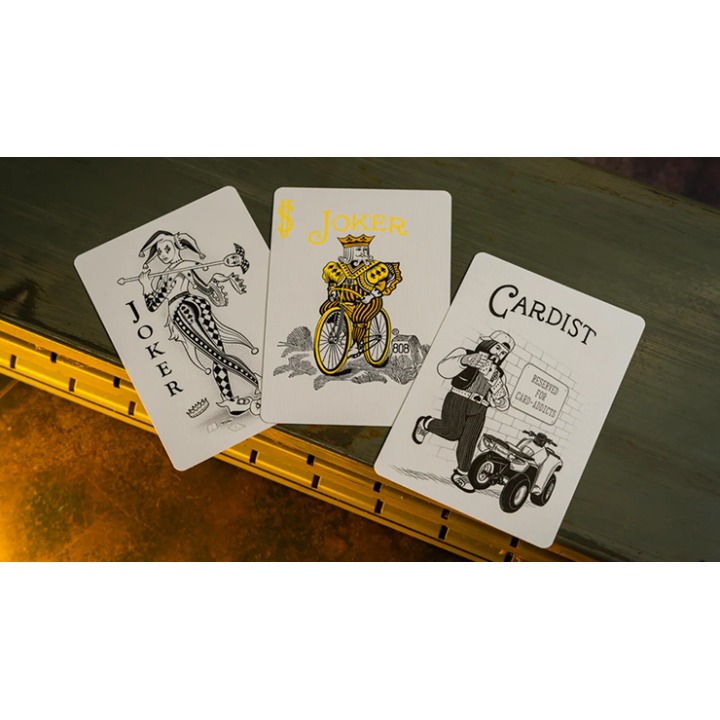 Bicycle Neon Rider Back Yellow-Starburst Deck Playing Cards