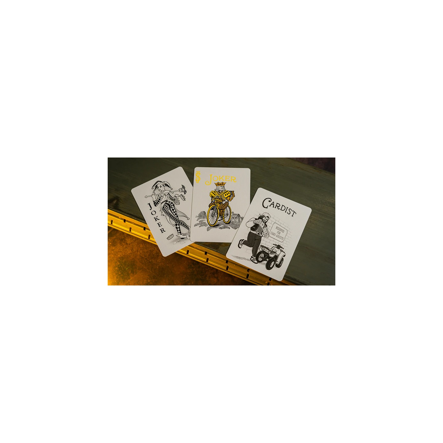 Bicycle Neon Rider Back Yellow-Starburst Deck Playing Cards