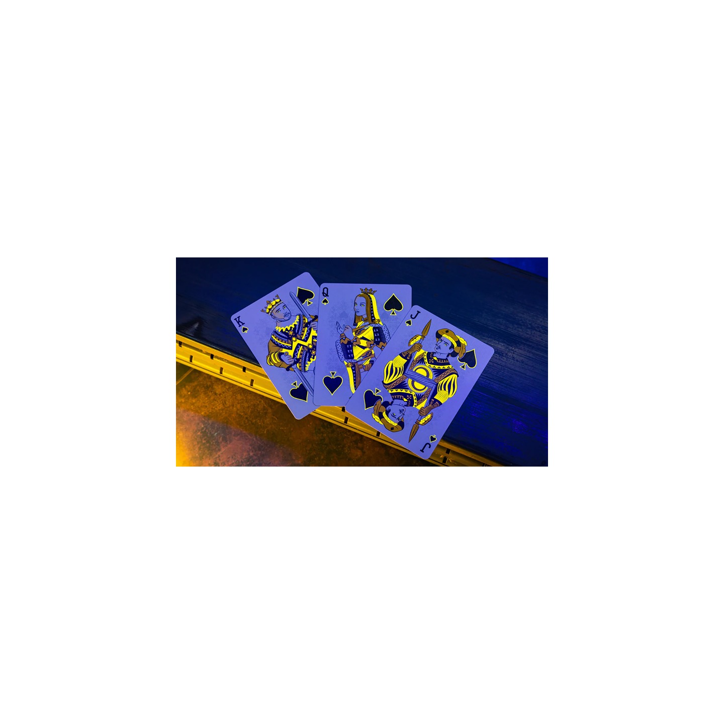 Bicycle Neon Rider Back Yellow-Starburst Deck Playing Cards