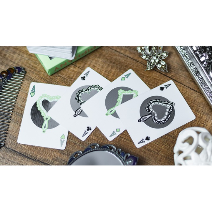 Reflections Epiphany (Green) Playing Cards by Emily Sleights