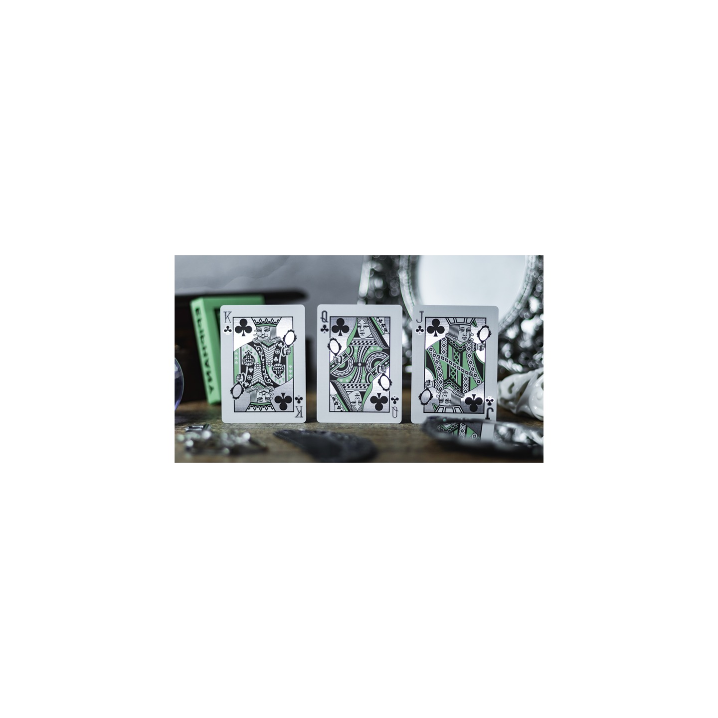 Reflections Epiphany (Green) Playing Cards by Emily Sleights