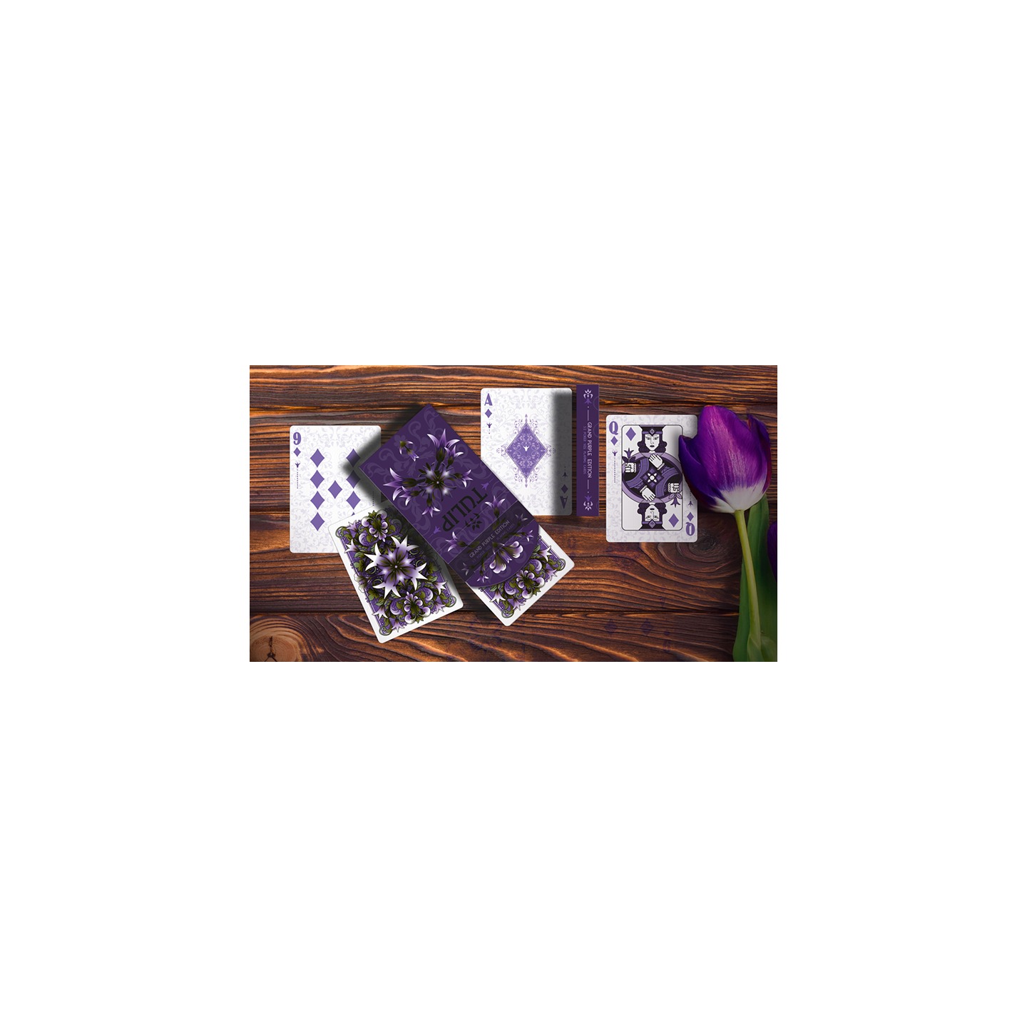 Grand Tulip Purple Playing Cards by Dutch Card House Company