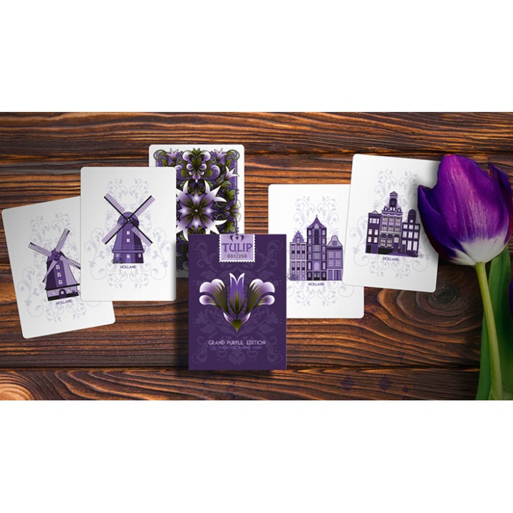 Grand Tulip Purple Playing Cards by Dutch Card House Company
