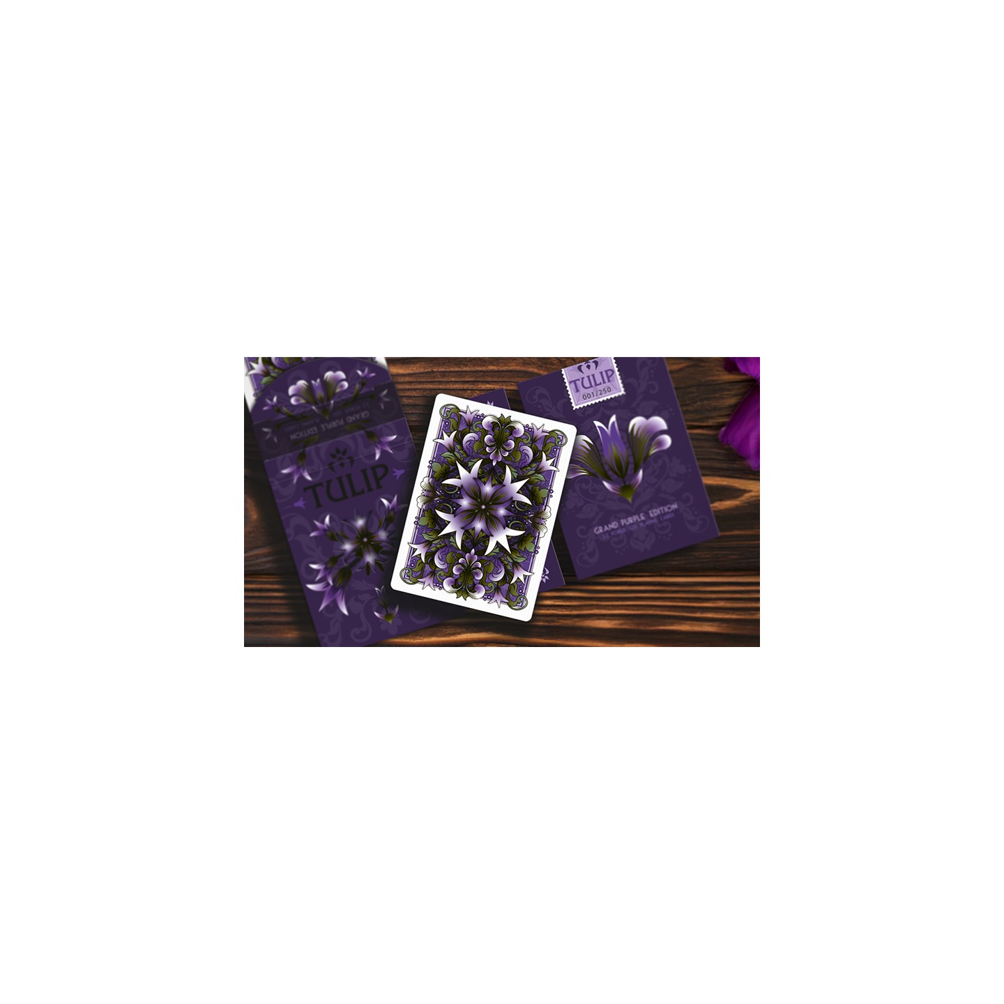 Grand Tulip Purple Playing Cards by Dutch Card House Company