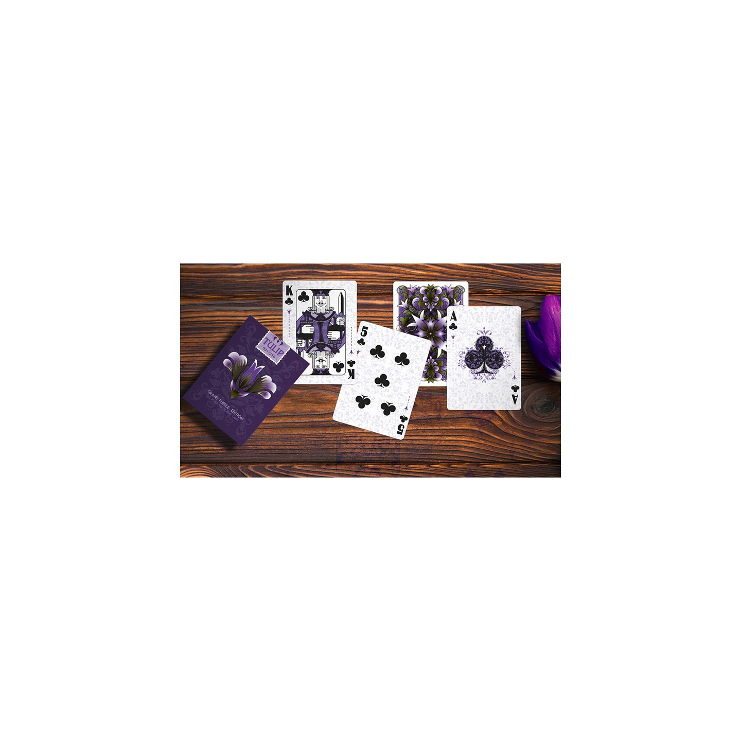 Grand Tulip Purple Playing Cards by Dutch Card House Company
