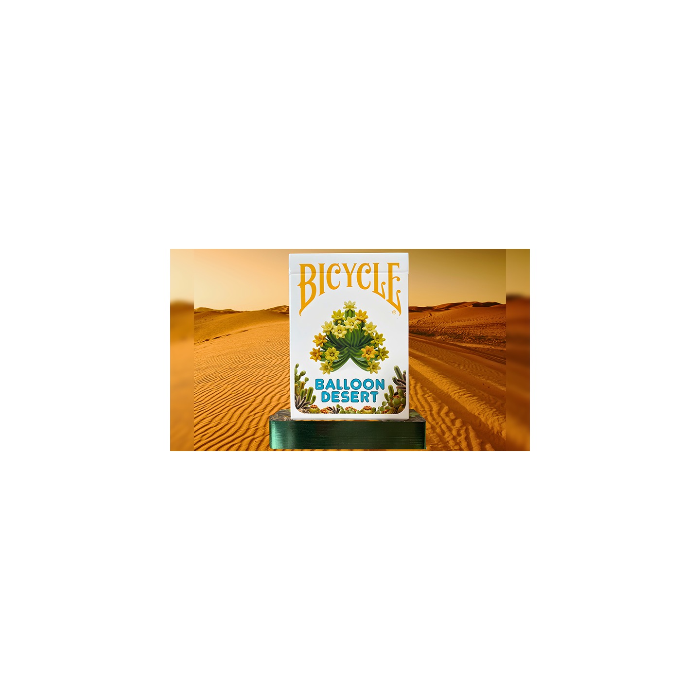 Gilded Bicycle Balloon Desert Playing Cards