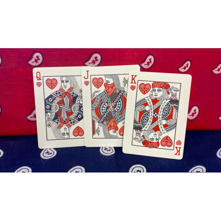 Gilded Bicycle Bandana (Blue) Playing Cards