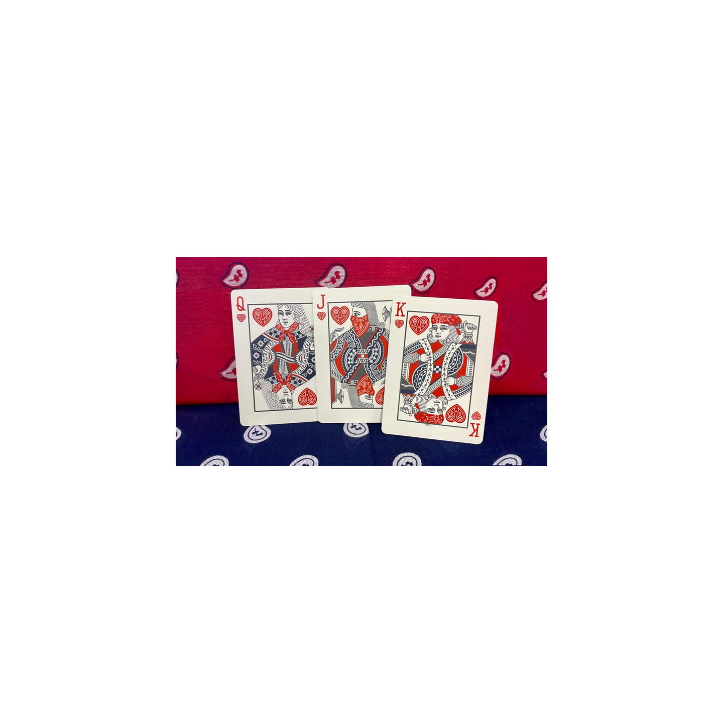 Gilded Bicycle Bandana (Blue) Playing Cards