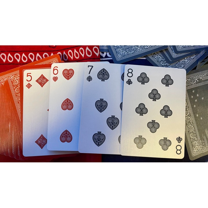 Gilded Bicycle Bandana (Blue) Playing Cards
