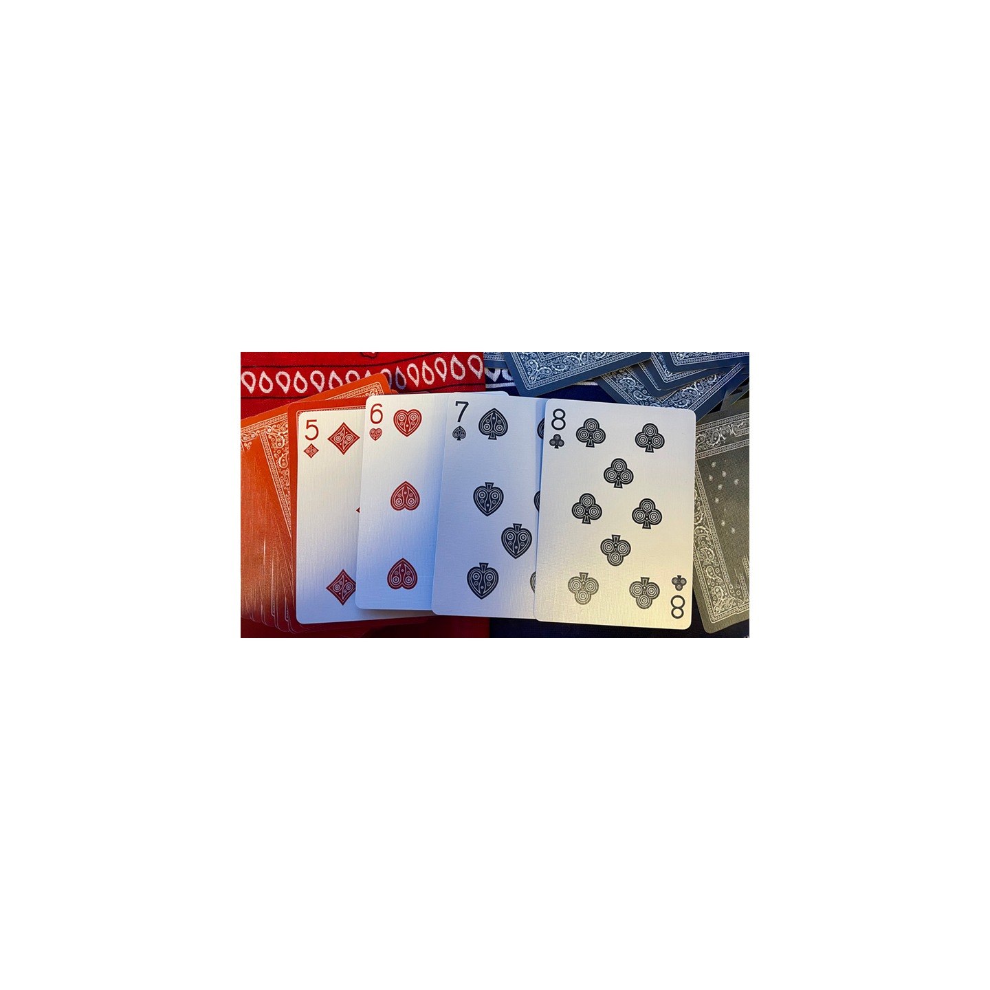 Gilded Bicycle Bandana (Blue) Playing Cards