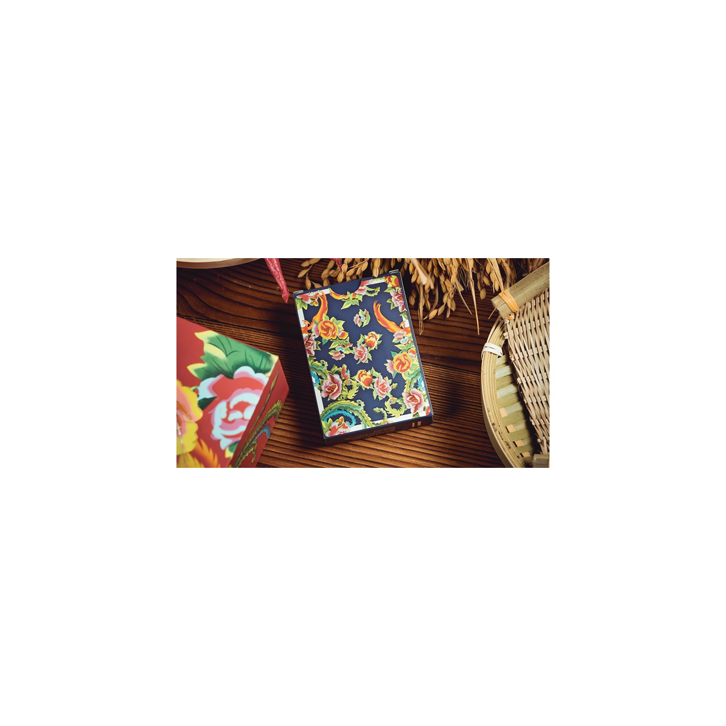 Phoenix and Peony (Blue) Playing Cards by Bacon Playing Card Company