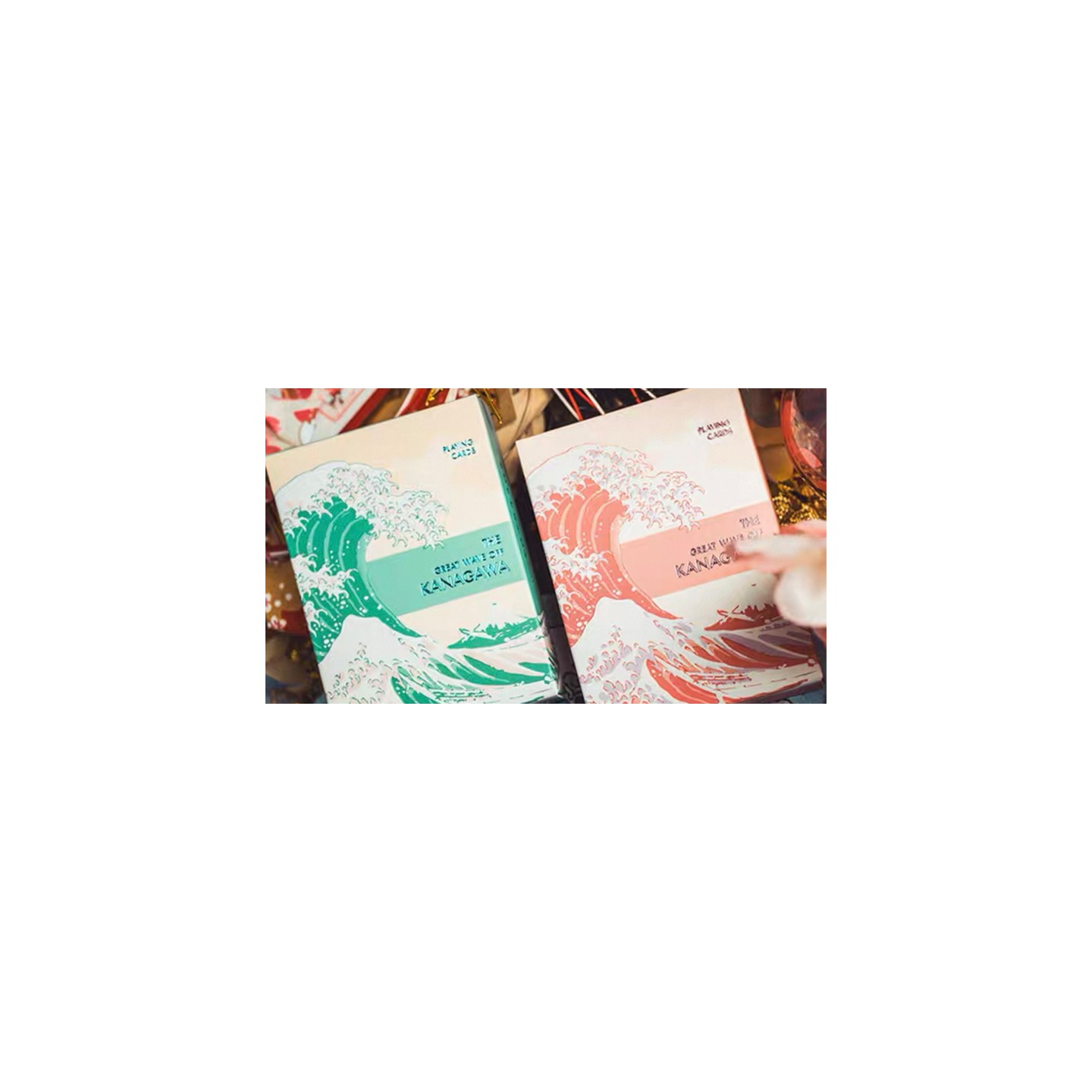 The Great Wave off Kanagawa V3 (Fresh Spring / Peppermint Green) Playing Cards