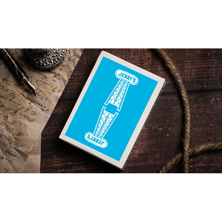 Jerry's Nugget (Icey Blue) Marked Monotone Playing Cards