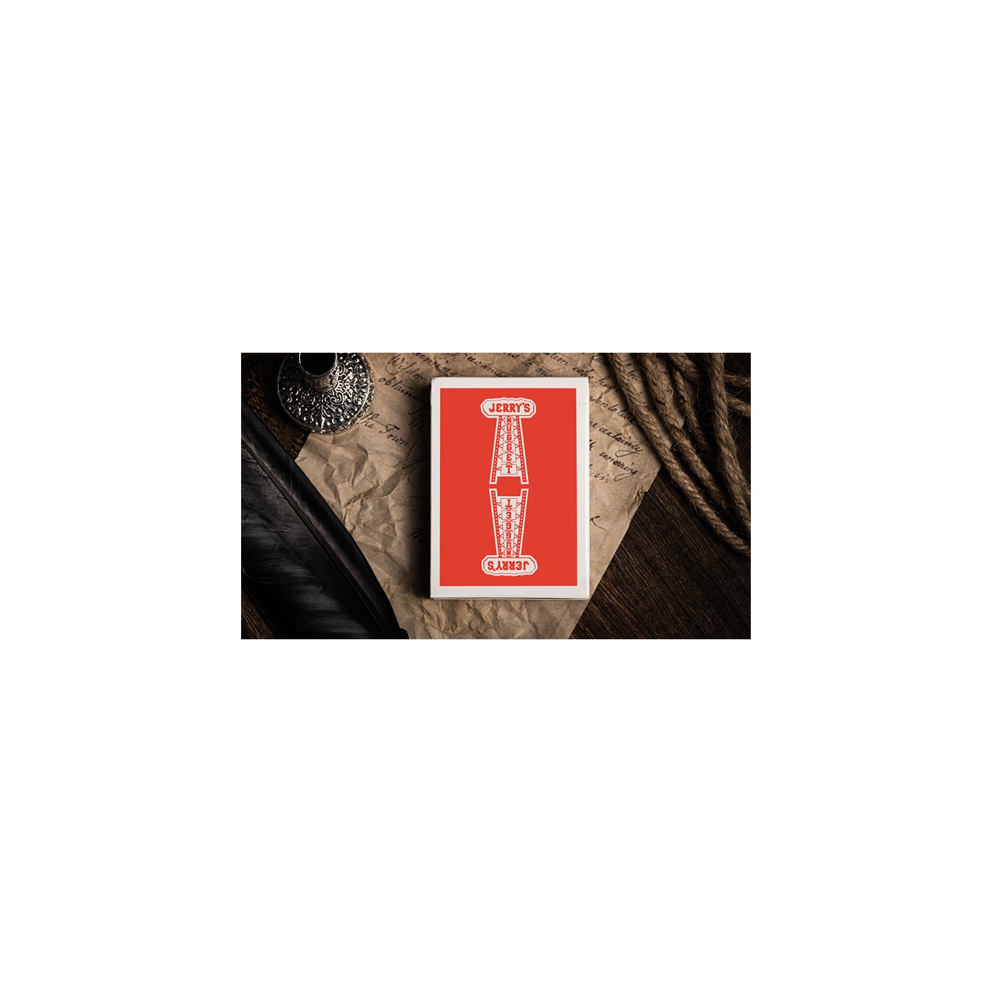 Jerry's Nugget (Atomic Red) Marked Monotone Playing Cards