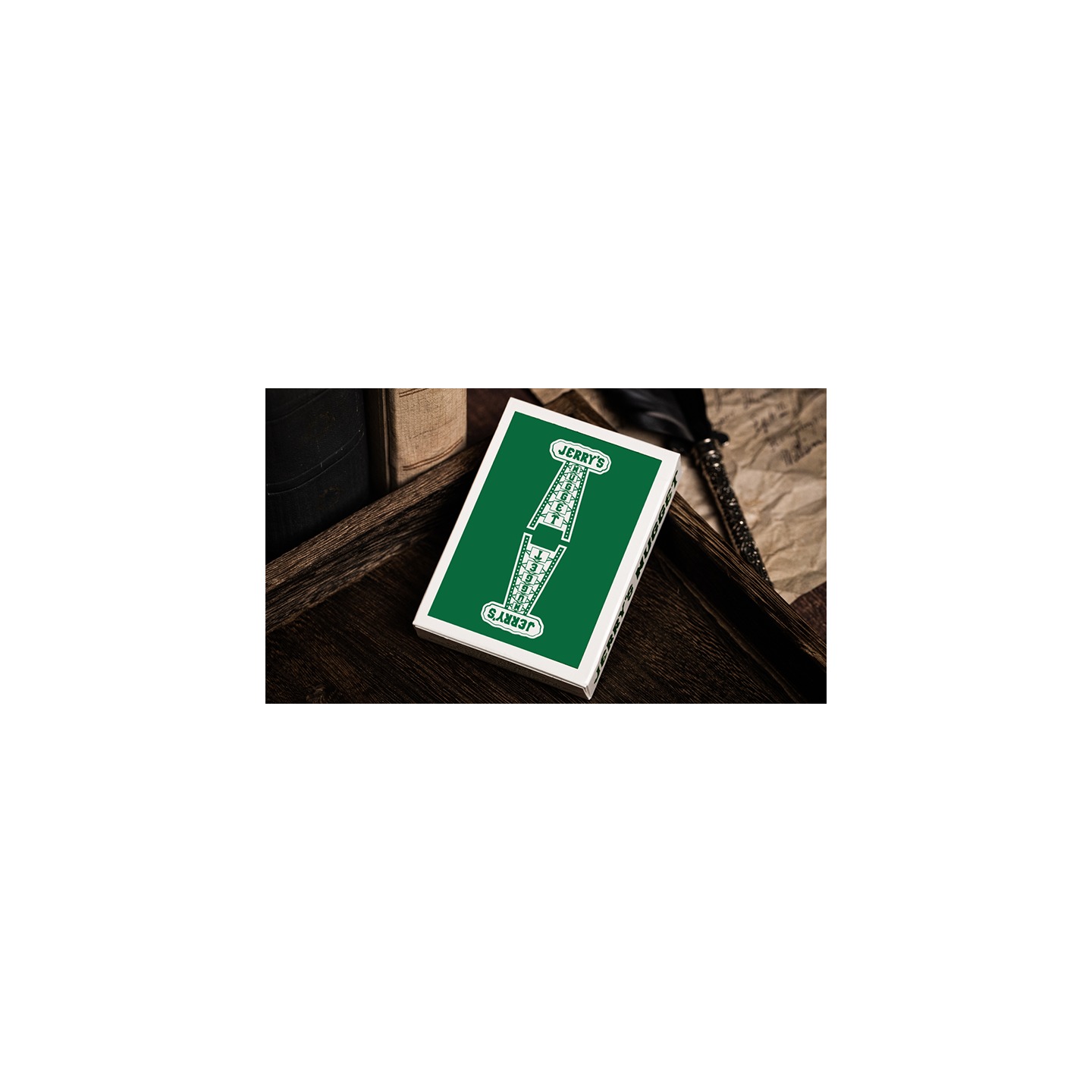 Jerry's Nugget (Felt Green) Marked Monotone Playing Cards