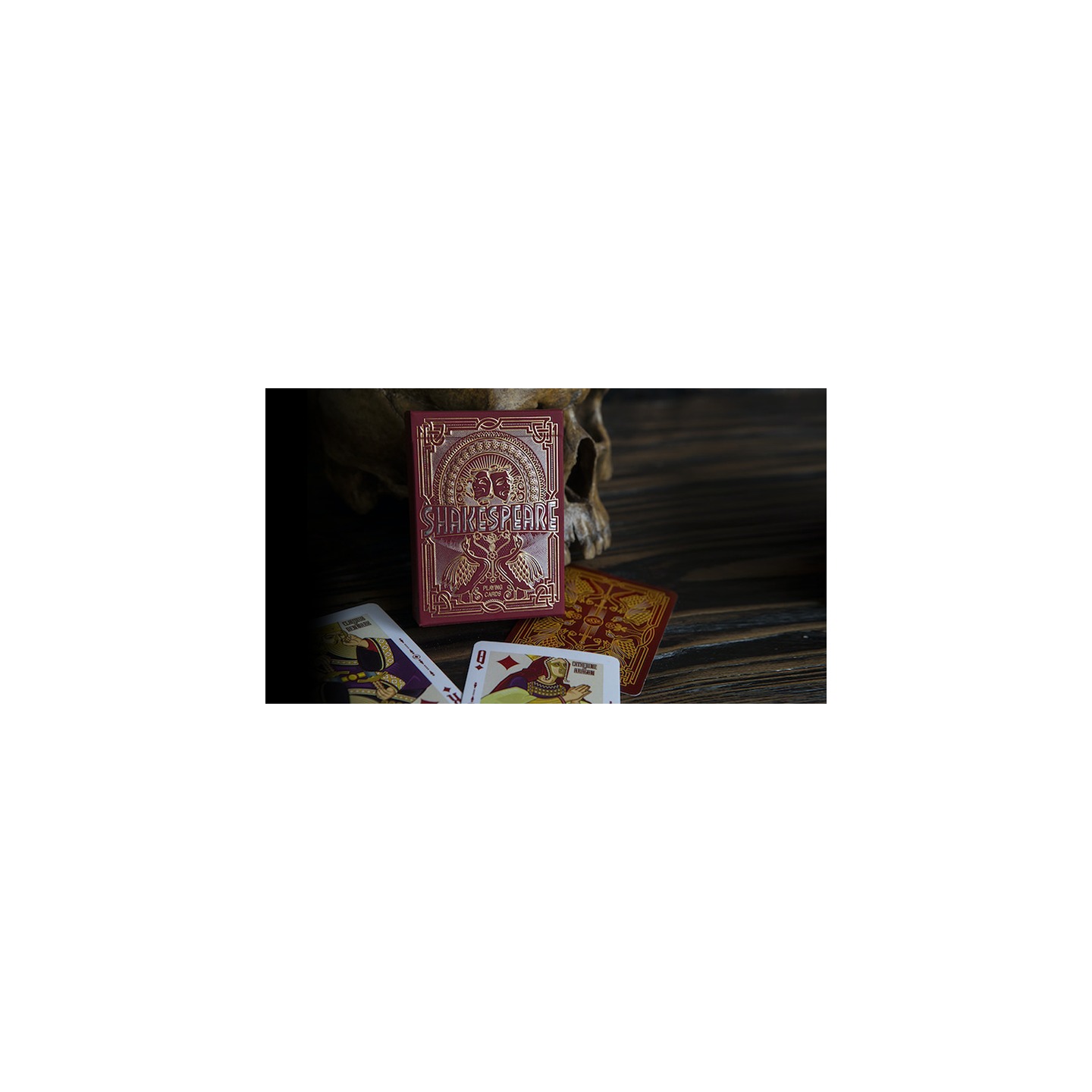 Shakespeare (Burgundy) Playing Cards