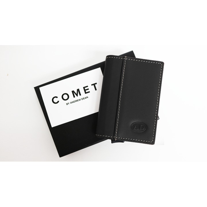 Comet Black Leather Silver Shell (Gimmicks and Online Instruction) by Andrew Dean