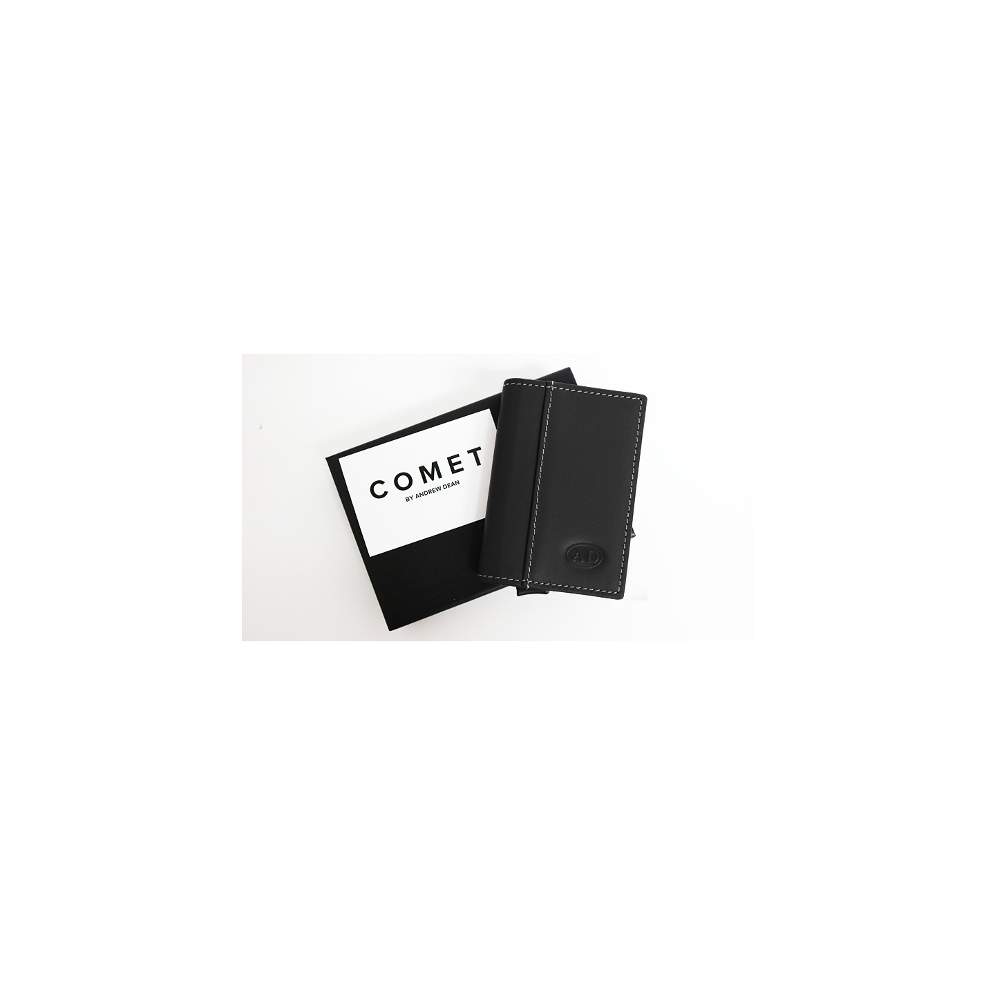 Comet Black Leather Silver Shell (Gimmicks and Online Instruction) by Andrew Dean