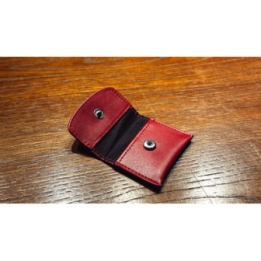 The Cowhide Coin Wallet (Red) by Bacon Magic