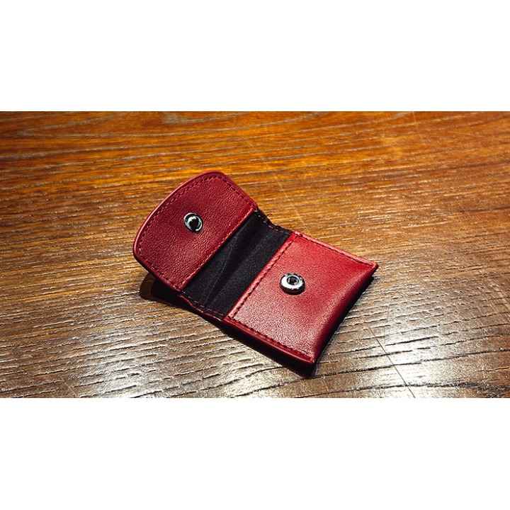 The Cowhide Coin Wallet (Red) by Bacon Magic
