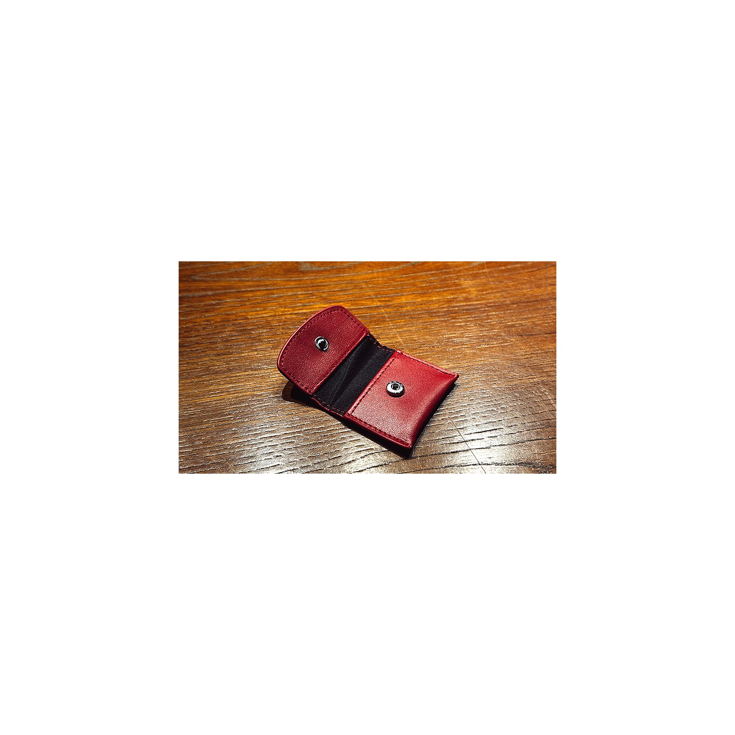 The Cowhide Coin Wallet (Red) by Bacon Magic