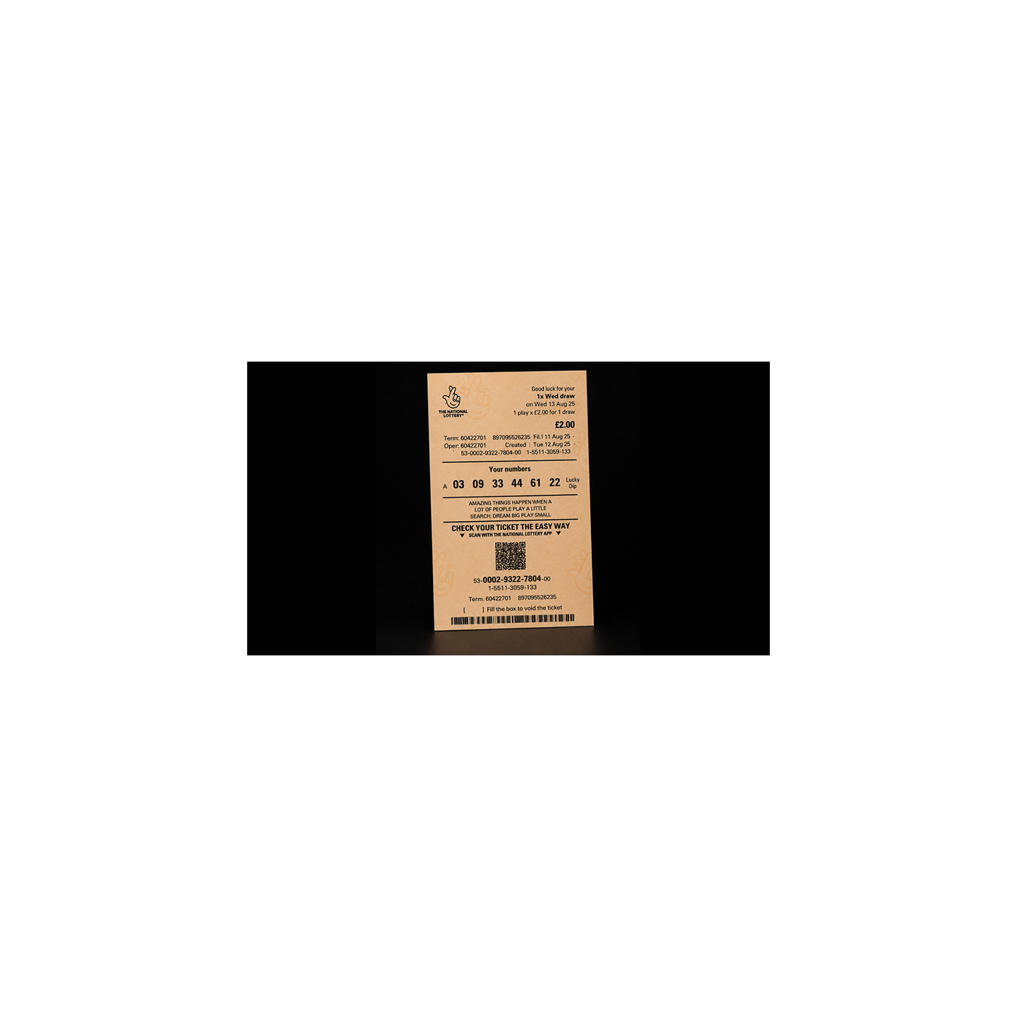 Cosmos UK Lotto Roll by BlackBox Magic Creations