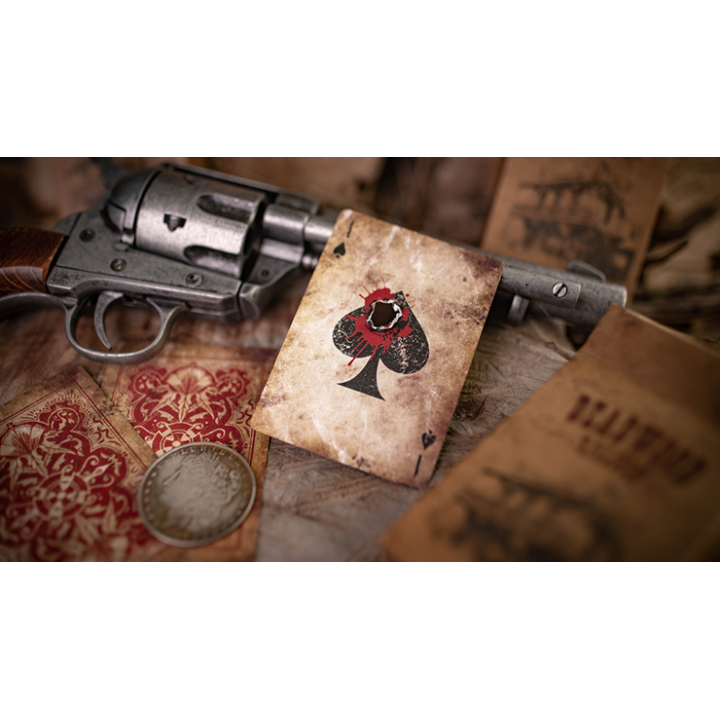 Deadwood Marked (Red) Playing Cards by Matthew Wright and Mark Bennett