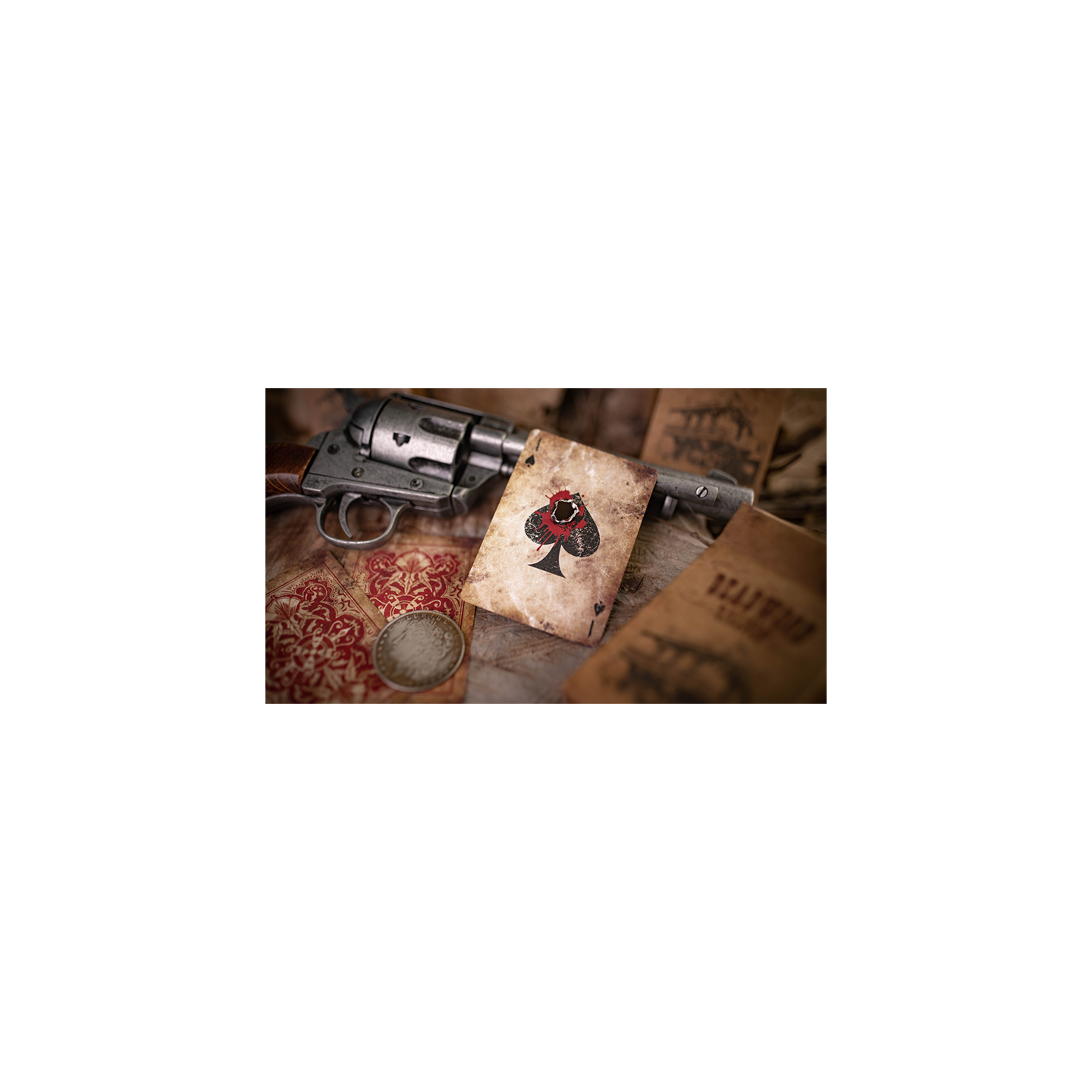 Deadwood Marked (Red) Playing Cards by Matthew Wright and Mark Bennett