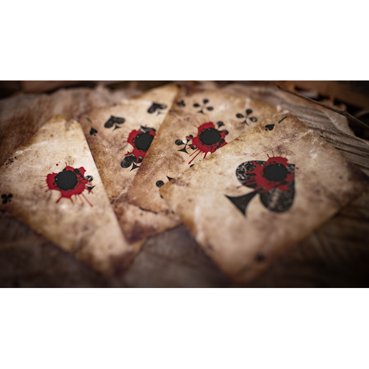 Deadwood Marked (Red) Playing Cards by Matthew Wright and Mark Bennett