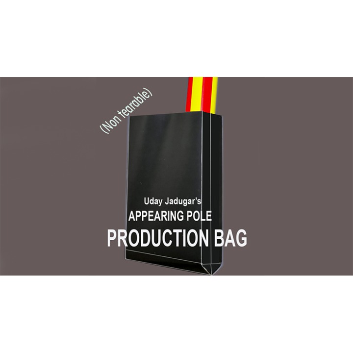 APPEARING POLE BAG BLACK (Gimmicked / No Tear) by Uday Jadugar