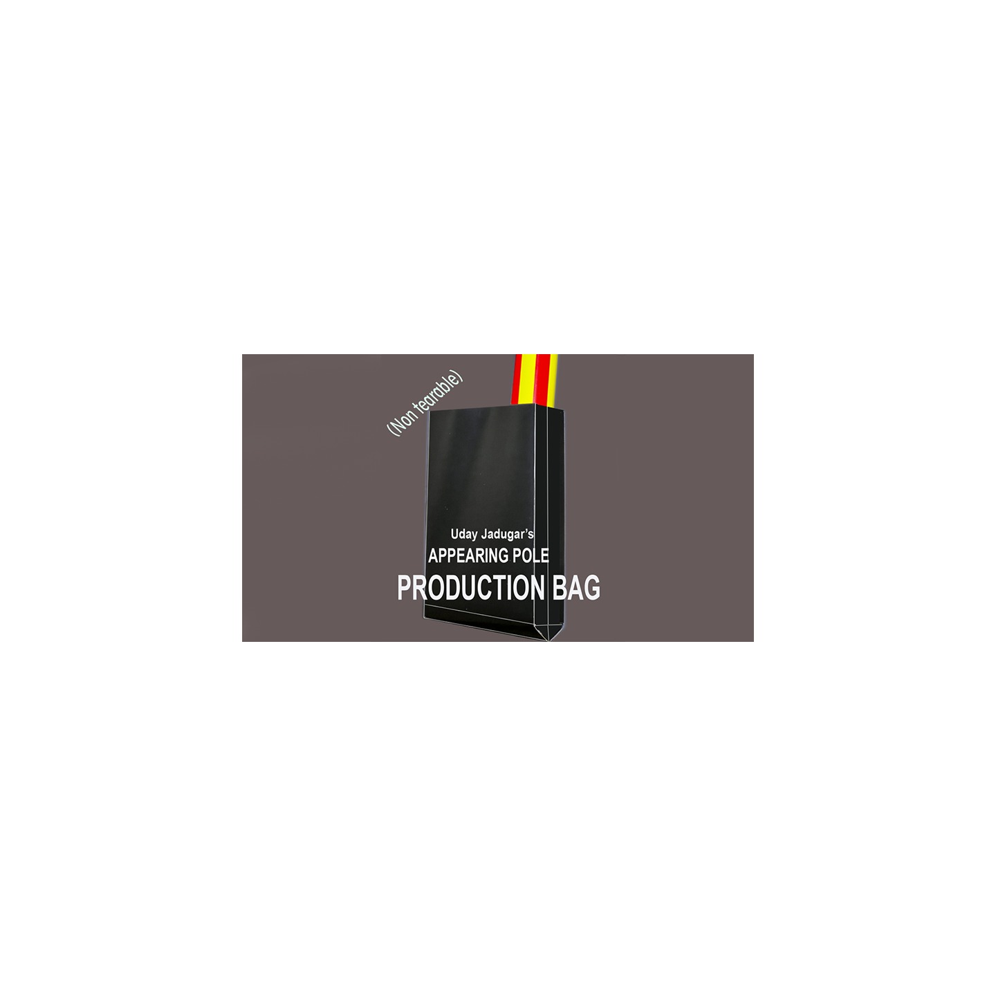 APPEARING POLE BAG BLACK (Gimmicked / No Tear) by Uday Jadugar
