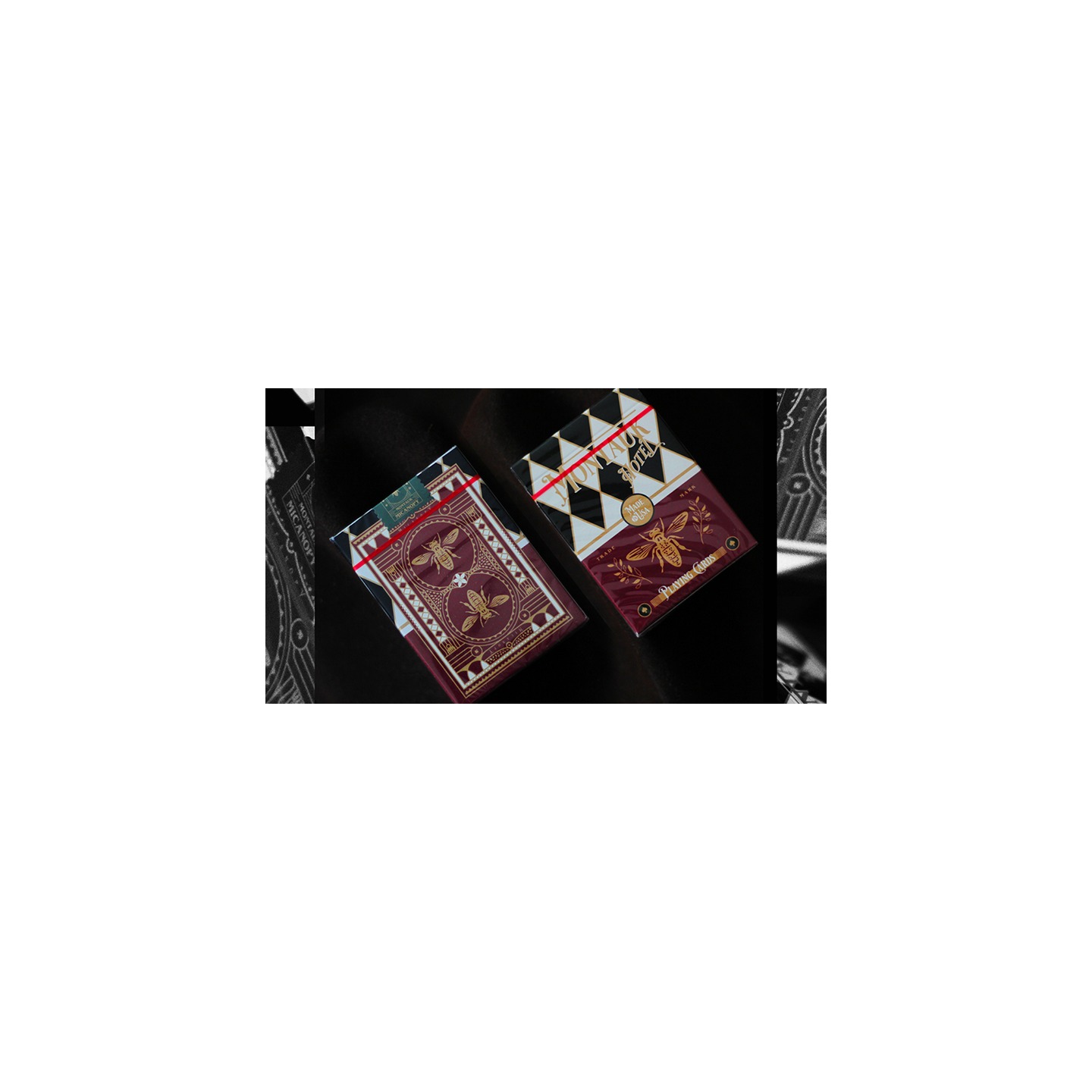 Montauk Hotel Burgundy Playing Cards by Gemini