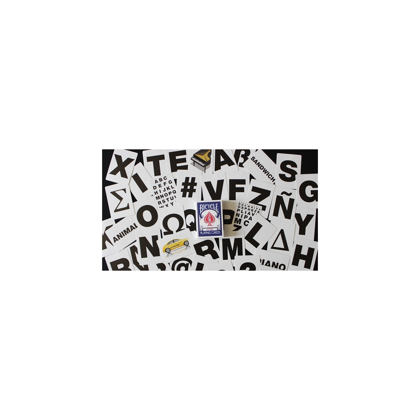 Bicycle Special LETTERS Blue Playing Cards (plus 10 Online Effects)