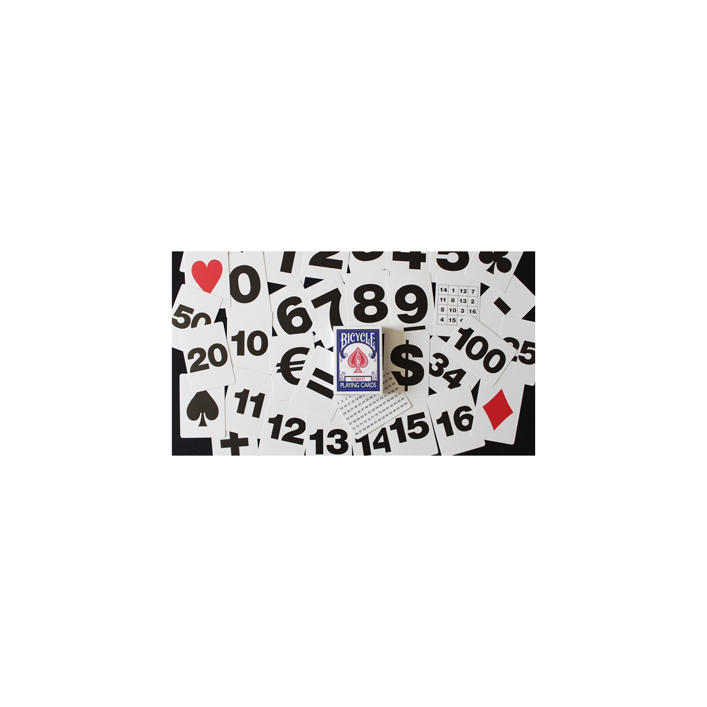 Bicycle Special NUMBERS Blue Playing Cards (plus 11 Online Effects)