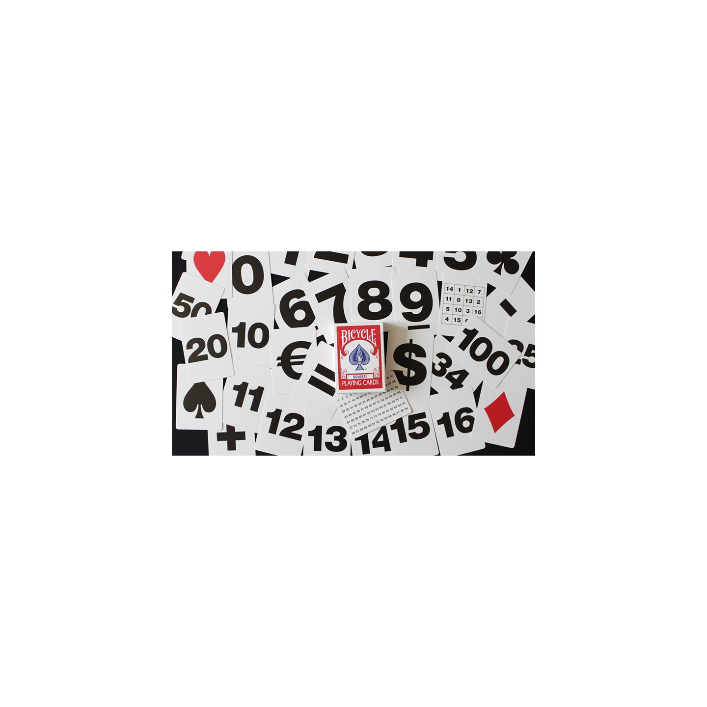 Bicycle Special NUMBERS Red Playing Cards (plus 11 Online Effects)