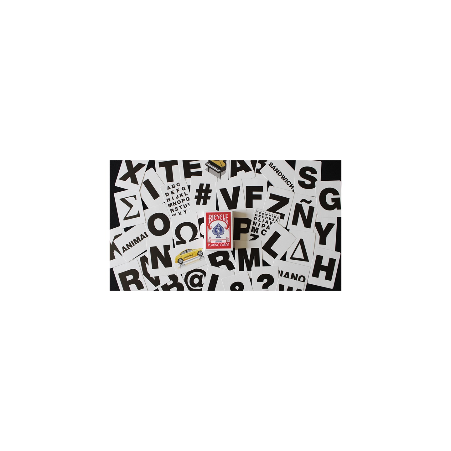 Bicycle Special LETTERS Red Playing Cards (plus 10 Online Effects)