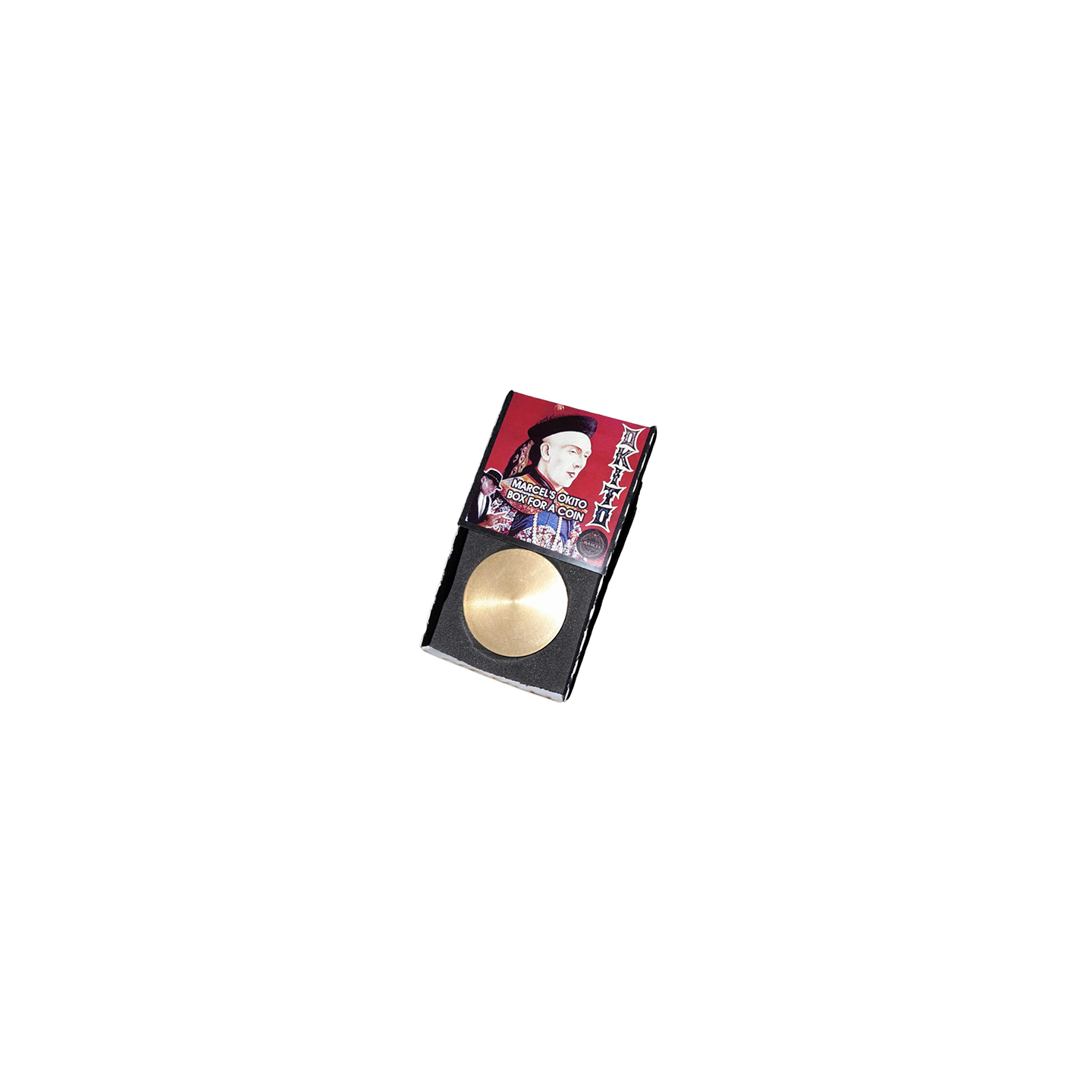 Marcel's Okito Box HALF DOLLAR SIZE (Gimmicks and Online Instructions) by Marcelo Manni