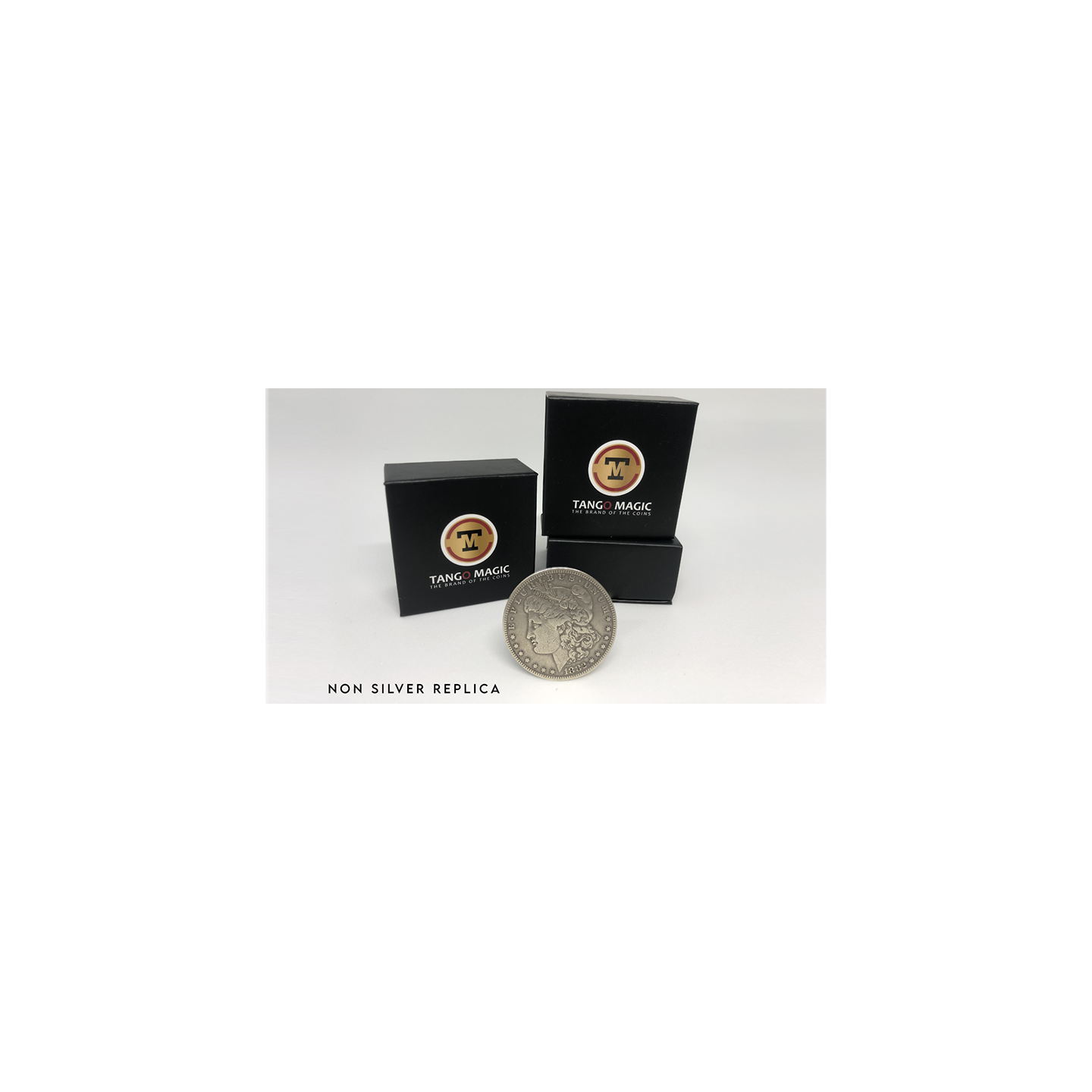 Replica Morgan Steel Coin (Gimmicks and Online Instructions RP011) by Tango Magic