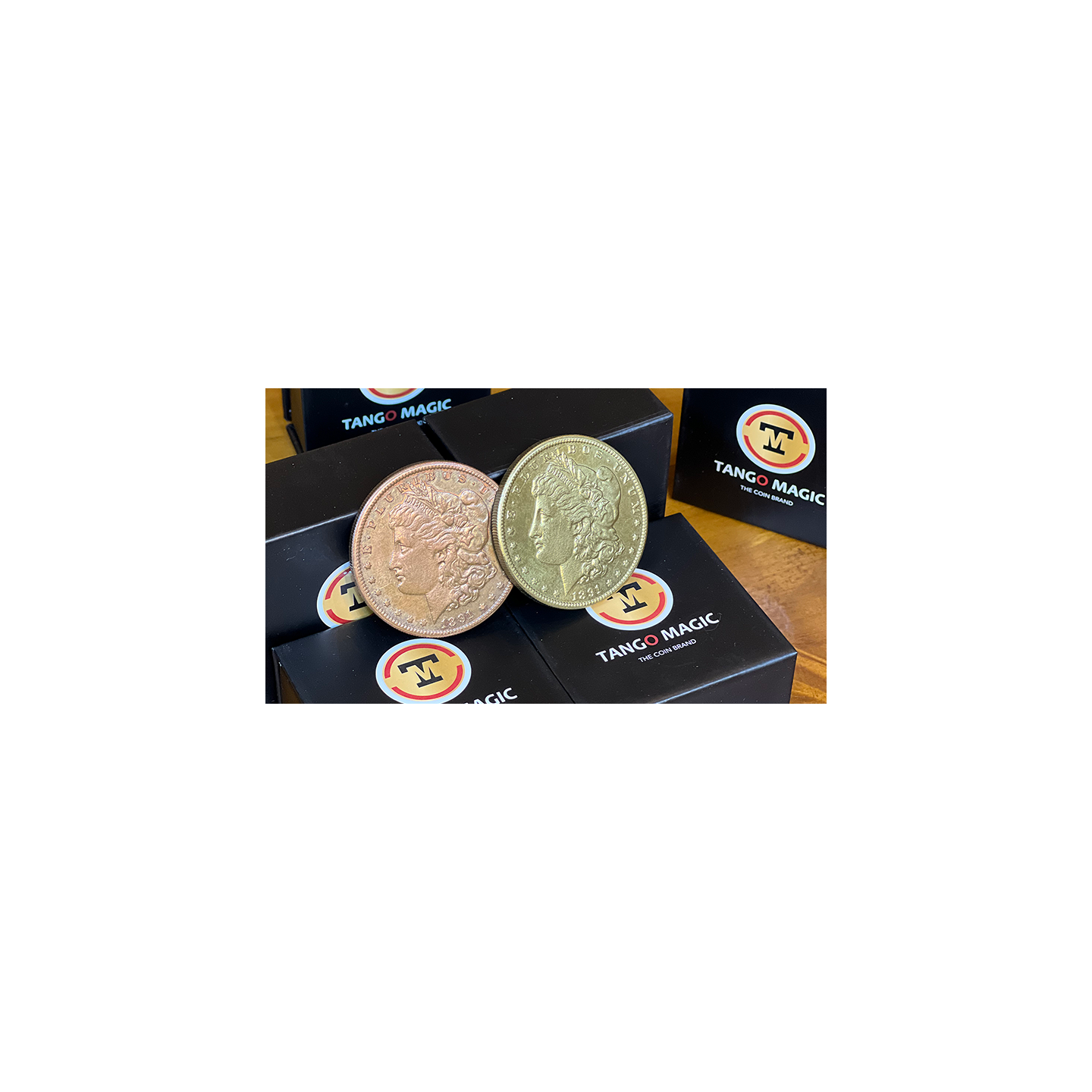 Replica Golden Morgan Scotch and Soda Magnetic (Gimmicks and Online Instructions GOLD 4) by Tango Magic