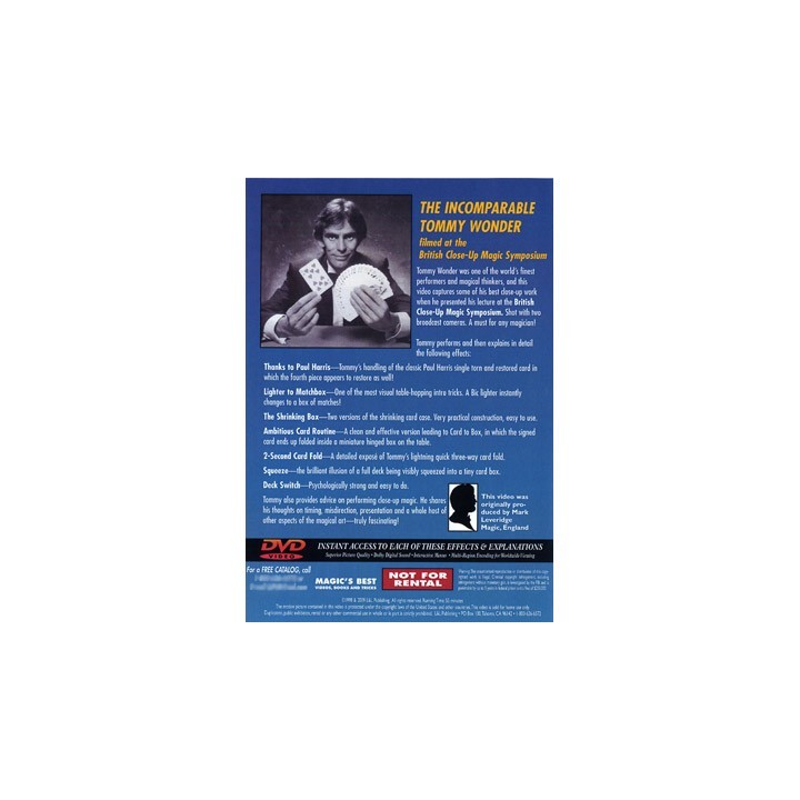 Tommy Wonder at British Close-Up Magic Symposium - DVD