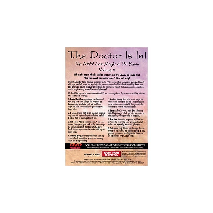 The Doctor Is In - The New Coin Magic of Dr. Sawa Vol 4 - DVD